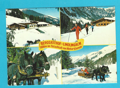 AK Berggasthof Lindlingalm. Besitzer Fam. Hasenauer. Hinterglemm-Saalbach.