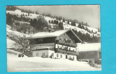 AK Saalbach. Pension Hinterronach.
