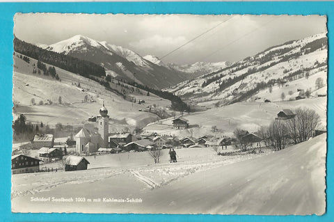 AK Saalbach mit Kohlmais-Schilift.