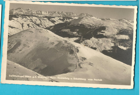 AK Zwölferkogel g. d. Steinerne Meer, Hochkönig u. Schattberg vom Penhab.