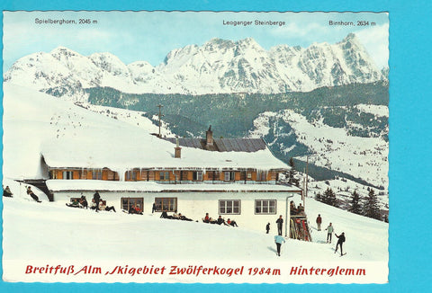 AK Breitfuß Alm Skigebiet Zwölferkogel. Hinterglemm.