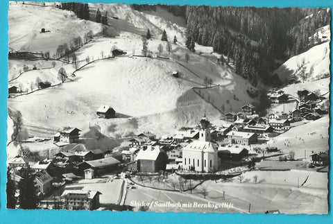 AK Saalbach mit Bernkogellift.