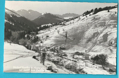 AK Saalbach-Hinterglemm mit Skilift zum Zwölferkogel.