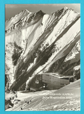 AK Gletscherbahn Kaprun. Station Krefelderhütte.