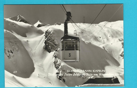AK Gletscherbahn Kaprun. Blick von der Station Salzburger Hütte zum Kitzsteinhorn.