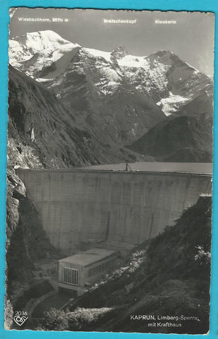 AK Kaprun. Limberg-Sperre mit Krafthaus.