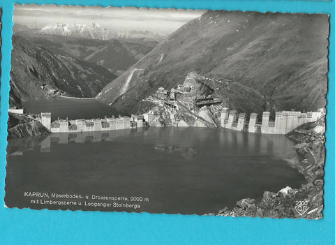 AK Kaprun. Moserboden- u. Drossensperre mit Limbergsperre u. Leoganger Steinberge.