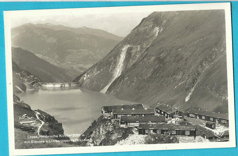 AK Lager "Heidnische Kirche" mit Stausee u. Limbergsperre (Kaprun)