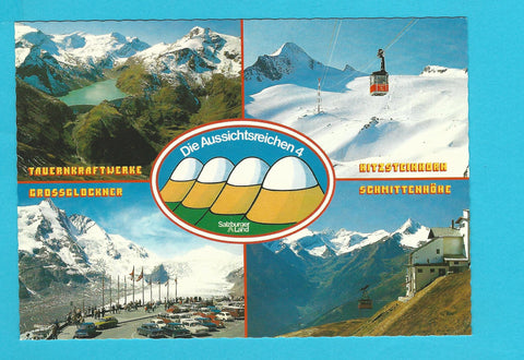 AK Die Aussichtsreichen 4. Tauernkraftwerke, Kitzsteinhorn. Großglockner. Schmittenhöhe.