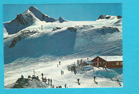 AK Gletscherbahnen Kaprun. Berghaus Gletscherbahnen mit Kitzsteinhorn und Schmiedinger-Gletscher.