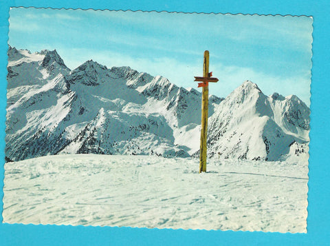 AK Schi-Gebiet Gerlosplatte. Plattenkogelgipfel gegen des Silberkogel.