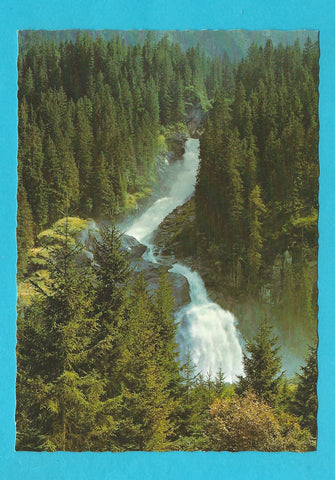 AK Krimmler Wasserfälle. Blick vom Wasserfallweg auf Unteren Wasserfall.