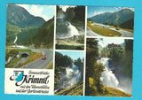 AK Krimml mit den Wasserfällen und der Gerlosstrasse.