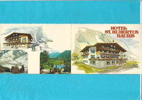 Dreiteilige-AK Rauris. Hotel St. Hubertus.