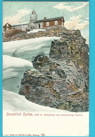 AK Sonnblick Spitze. Zittelhaus mit meteorologischer Station.