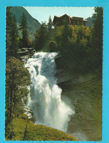 AK Mittlerer Krimmler Wasserfall mit Alpengasthof Schönangerl.