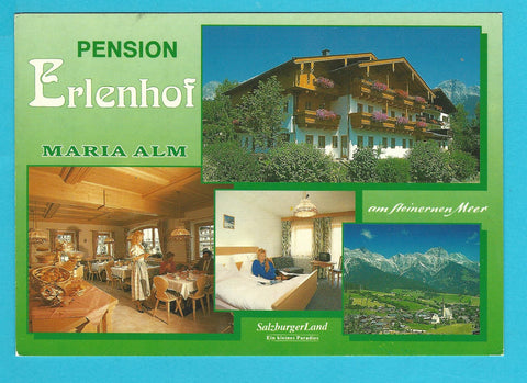 AK Maria Alm 187. Pension Erlenhof Heidemarie Lohninger.