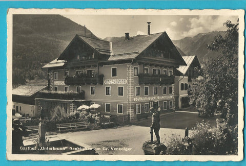 AK Neukirchen am Gr. Venediger. Gasthof Unterbrunn. (1935)