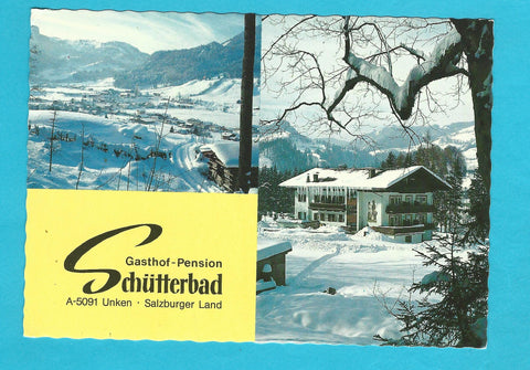 AK Unken. Gasthof Pension Schütterbad. Besitzer: Hans und Aloisia Dax.