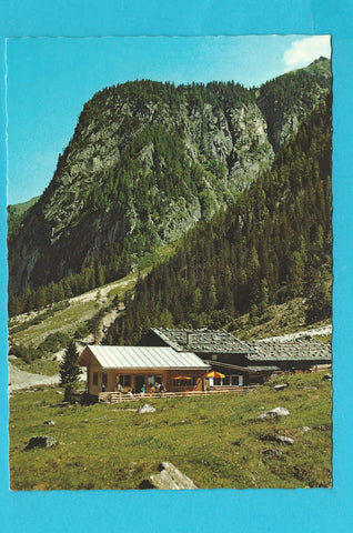 AK Gasthaus und Pension Enzianhütte gegen Fazenwand. Habachtal.