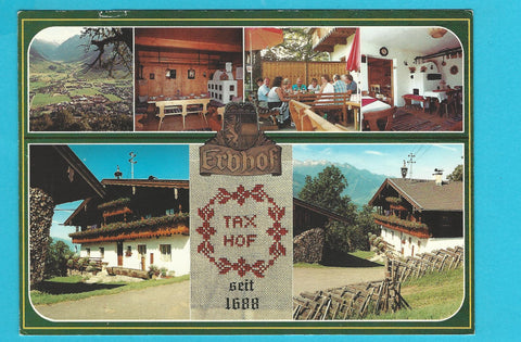AK Bruck an der Glocknerstraße. Jausenstation Taxhof. Bes. Fam. M. u. B. Unterberger.