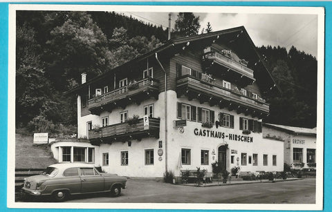AK Bruck a. d. Glocknerstrasse. Gasthof Pension zum Hirschen.