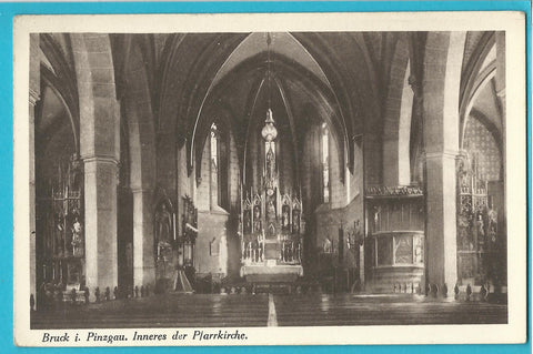 AK Bruck im Pinzgau. Inneres der Pfarrkirche.