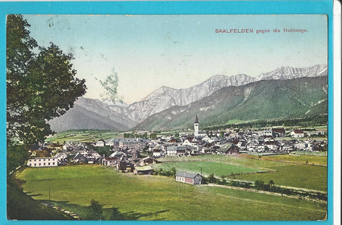 AK Saalfelden gegen die Hohlwege. (1913)