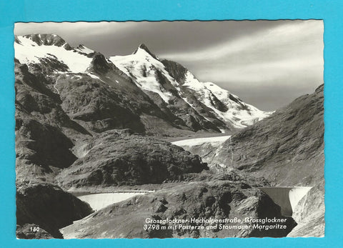 AK Grossglockner-Hochalpenstraße. Großglockner mit Pasterze und Staumauer Margaritze.