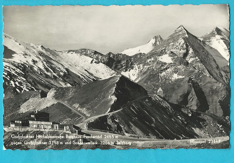 AK Grossglockner Hochalpenstrasse. Berghaus Fuschertörl.