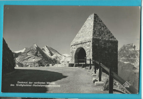 AK Denkmal der verdienten Männer des Großglockner-Hochalpenstraßenbaues.