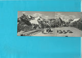 3teilige Panorama-AK Grossglockner Hochalpenstrasse Rundblick von der Edelweiss-Spitze.