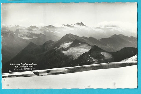 AK Blick vom Großvenediger auf Großglockner.