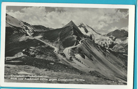 AK Grossglocknerhochalpenstrasse. Blick vom Fuschertörl gegen Grossglockner.