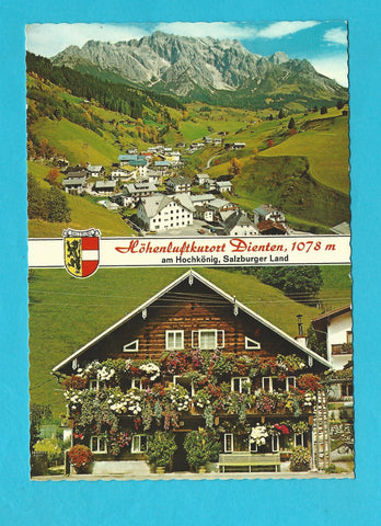 AK Dienten am Hochkönig. Blumenhaus. Huber u. Egger. Dorf 5.