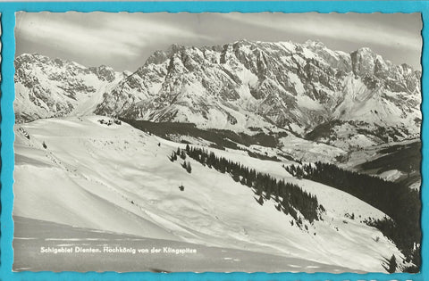 AK Schigebiet Dienten. Hochkönig von der Klingspitze.