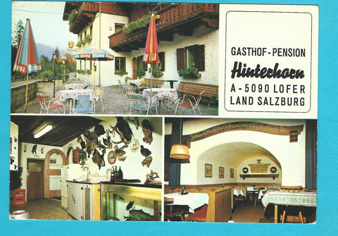 AK Lofer 160. Gasthof Pension Hinterhorn. Besitzer: Dürnberger.