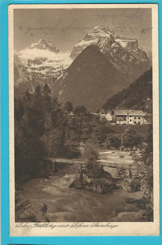 AK Lofer Teufelsteg mit Loferer Steinberge.