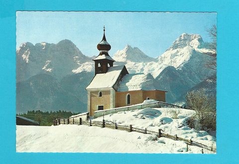 AK Bergkirchlein im Dorf Au bei Lofer.