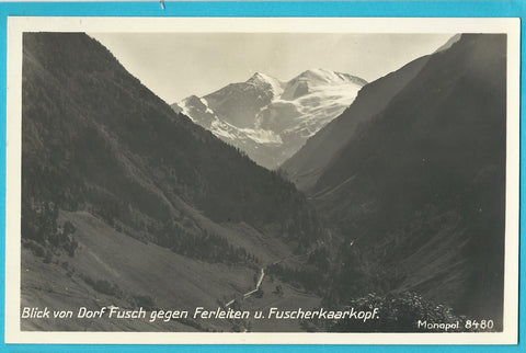 AK Blick von Dorf Fusch gegen Ferleiten u. Fuscherkaarkopf.