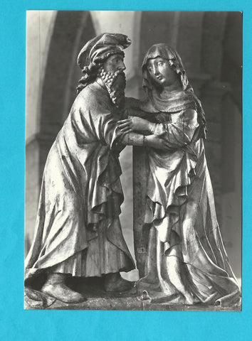AK Heimsuchung vom ehem. Altar der Pfarrkirche Bozen. Hans v. Judenburg, 1422/23. Kunstgewerbemuseum Zagreb.