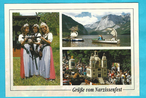 AK Grüße vom Narzissenfest im Ausseerland.