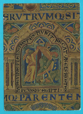 AK Klosterneuburg. Verduner-Altar. Tafel Nr. 1/12: Tötung der ägyptischen Erstgeburt.