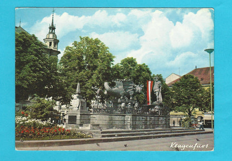 AK Klagenfurt. Lindwurmdenkmal am Neuen Platz.
