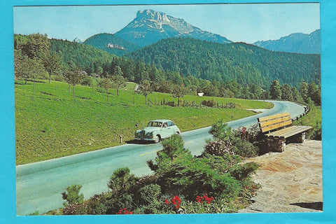 AK Pötschenpass Strasse mit Loser. Salzkammergut.