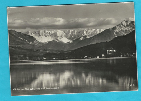 AK Wörthersee, Blick auf Loretto und Karawanken.