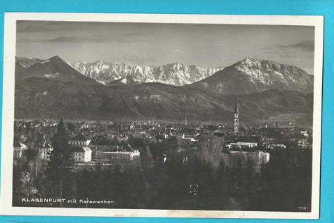 AK Klagenfurt mit Karawanken. (1928)