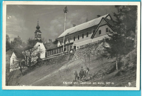 AK Kapelle und Gasthaus am Kulm.