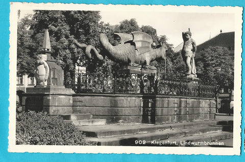 AK Klagenfurt, Lindwurmbrunnen.