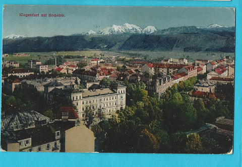AK Klagenfurt mit Hochobir. (1918)